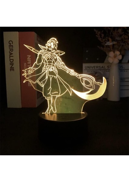 Anime League Of Legends Çocuk Şekil 3D Gece Işığı, Uzaktan Kumandayla Değişen 16 Renk, Çocuk Odası U, Şekil Manga Illusion LED Oyuncak Lamba Kız Erkek Çocuklar Noel Hediyeler (Yurt Dışından)