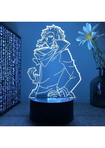 Anime Bungo Sokak Köpekleri Şekil 3D Çocuklar Gece Işığı, Uzaktan Kumanda ile Değişen 16 Renk, Çocuk Odası U, Şekil Manga Illusion LED Oyuncak Lamba Kız Erkek Çocuklar Noel H (Yurt Dışından)
