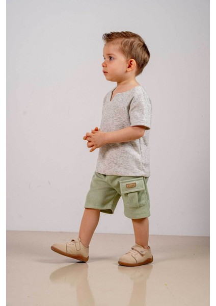 Bebek Çocuk Pamuklu Şortlu Rahat Takım Trend Moda Kız-Erkek Bebek Çocuk Alt Üst Takım fiyatları