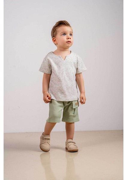 Bebek Çocuk Pamuklu Şortlu Rahat Takım Trend Moda Kız-Erkek Bebek Çocuk Alt Üst Takım modelleri