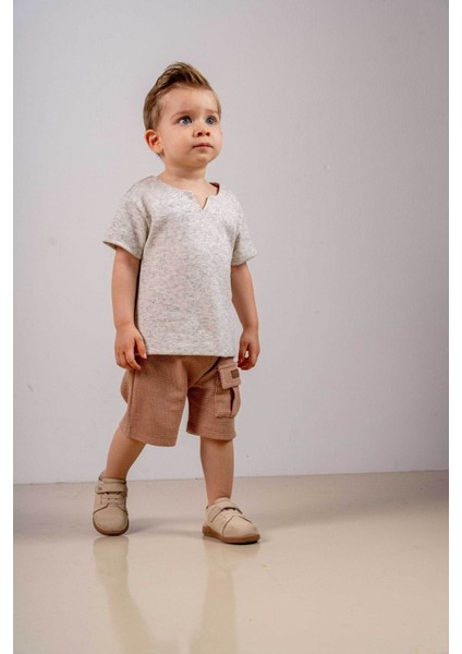 Bebek Çocuk Pamuklu Şortlu Rahat Takım Trend Moda Kız-Erkek Bebek Çocuk Alt Üst Takım fiyatları