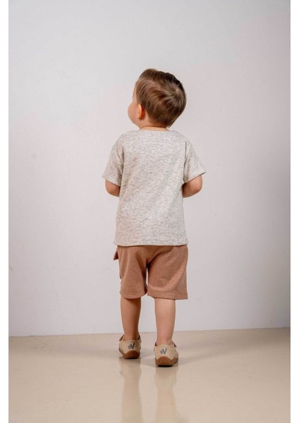 Bebek Çocuk Pamuklu Şortlu Rahat Takım Trend Moda Kız-Erkek Bebek Çocuk Alt Üst Takım fırsatları