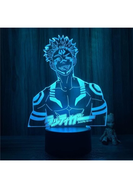Anime Jujutsu Kaisen Şekil 3D Çocuklar Gece Lambası, Uzaktan Kumanda ile Değişen 16 Renk, Çocuk Odası U, Kötü Şekil Manga Illusion LED Oyuncak Lamba Kız Erkek Noel Hediyeleri (Yurt Dışından) modelleri