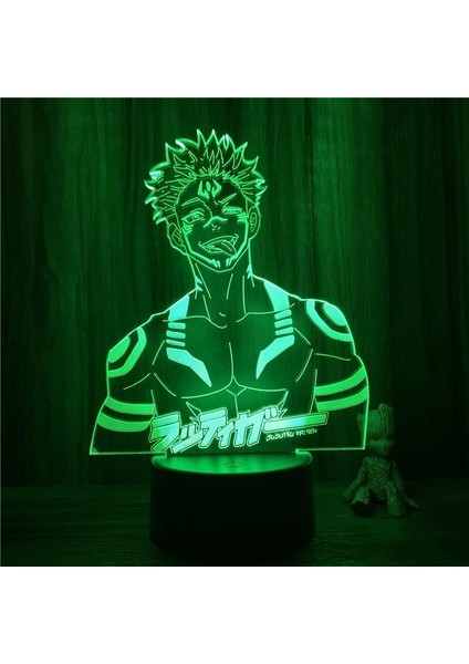 Anime Jujutsu Kaisen Şekil 3D Çocuklar Gece Lambası, Uzaktan Kumanda ile Değişen 16 Renk, Çocuk Odası U, Kötü Şekil Manga Illusion LED Oyuncak Lamba Kız Erkek Noel Hediyeleri (Yurt Dışından) fırsatları