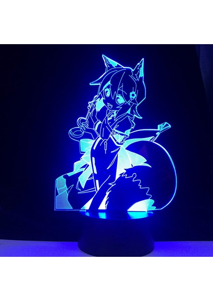 Anime Yararlı Tilki Senko San Şekil 3D Çocuklar Gece Işığı, Uzaktan Kumanda ile Değişen 16 Renk, Çocuk Odası U, Şekil Manga Illusion LED Oyuncak Lamba Kız Erkek Noel Hediyeleri (Yurt Dışından) fırsatları