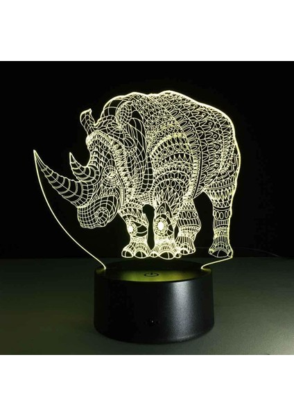 3D Optik Illüzyon LED Lamba Hayvan Inek Gece Lambası, USB Powered 16 Renk Yanıp Sönen Dokunmatik Anahtar Çocuklar Yatak Odası Asyon Aydınlatma Yenilik Noel Doğum Günü Hediyesi (Yurt Dışından) fırsatları