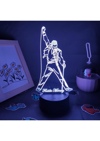 Imparatoriçe Kraliçe Prenses Figürü Çocuklar 3D Gece Işığı, Uzaktan Kumandayla Değişen 16 Renk, Çocuk Odası U, Şekil Manga Illusion LED Oyuncak Lamba Kız Erkek Çocuklar Yılba (Yurt Dışından)