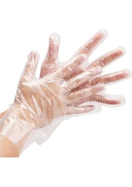Metrashop Hdpe Iş Temizlik Tek Kullanımlık Şeffaf Eldiven/büyük Boy / 100 Adetlik 20 Paket - Koli