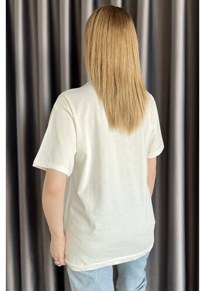 Love Taşlı Bisiklet Yaka Kadın Tişört P-00016715 modelleri