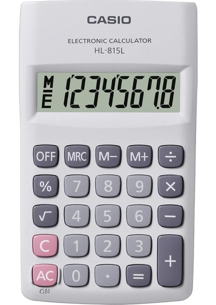 Metrashop HL-815L-WE 8 Hane Beyaz Hesap Makinesi