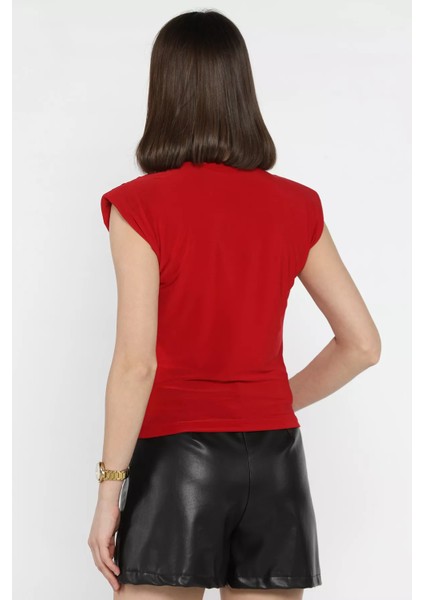 Omuz Vatkalı Drapeli Kadın Bluz P-00014943 modelleri