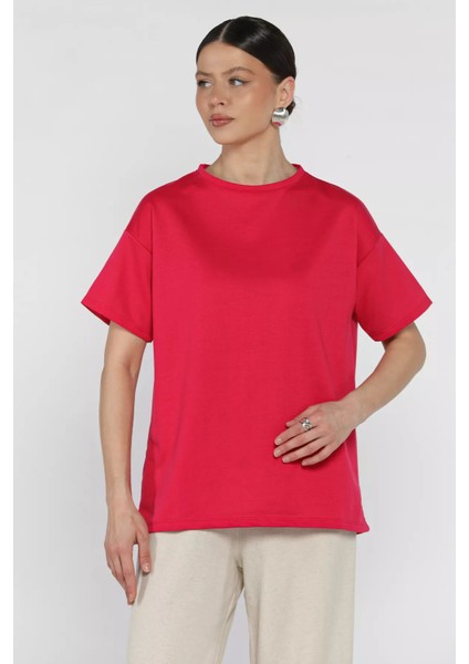 Kadın Bisiklet Yaka Basic Tişört fiyatları