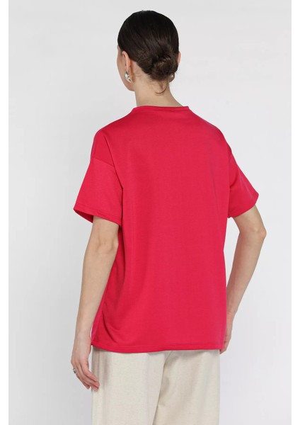 Kadın Bisiklet Yaka Basic Tişört modelleri