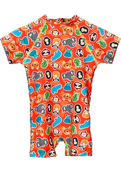 Uv Korumalı Tulum Kısa Kollu Şortlu Çocuk Bebek Yüzücü Mayo C64 Zoo fırsatları