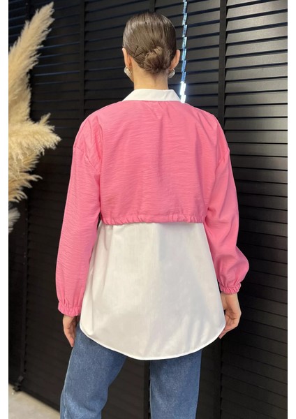 Bel Büzgülü Kadın Paraşüt Garnili Gömlek P-00015573 modelleri