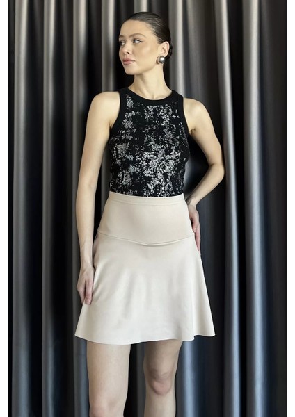 Kadın Içi Şortlu Mini Etek P-00015818