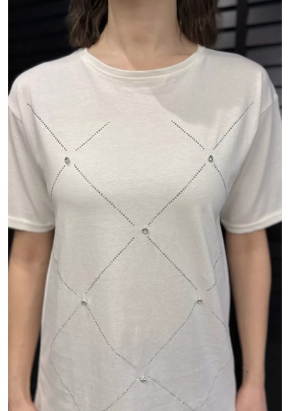 Taşlı Kadın Tişört P-00016712 fırsatları