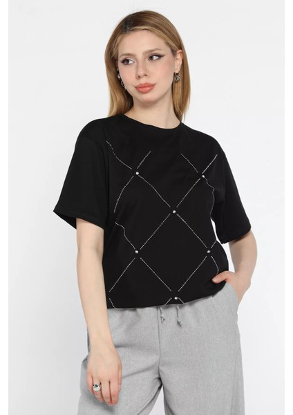 Taşlı Kadın Tişört P-00016712