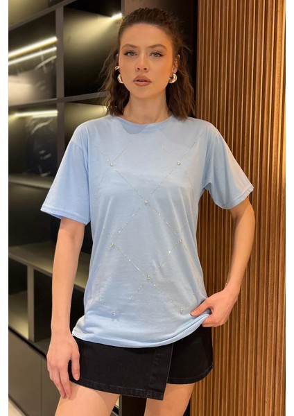 Taşlı Kadın Tişört P-00016712