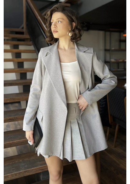 Yan Yırtmaçlı Astarlı Kadın Blazer Ceket P-00015859 fiyatları