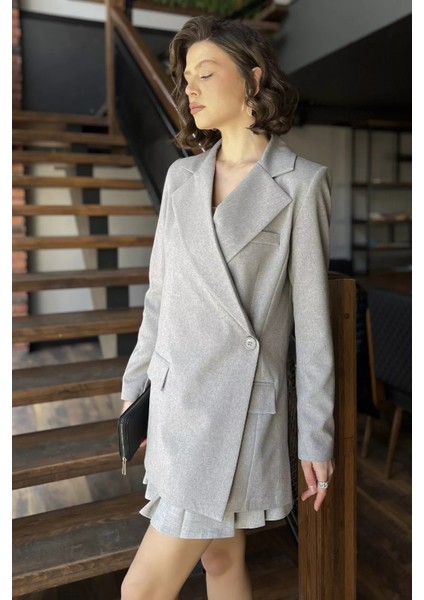 Yan Yırtmaçlı Astarlı Kadın Blazer Ceket P-00015859 modelleri