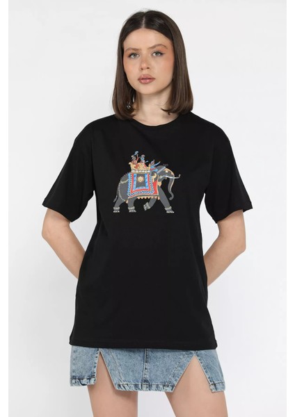 Baskılı Taşlı Kadın Tişört P-00016692 fiyatları