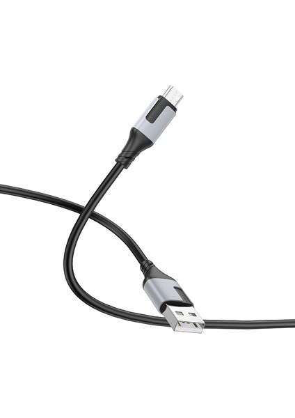Android ile Uyumlu 2.4A Şarj ve Data Kablo USB To Micro USB - 1 Metre - BX101