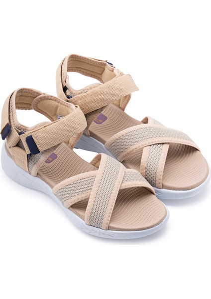 Kadın Çapraz Bant Günlük Sandalet SS001-0159 Bej