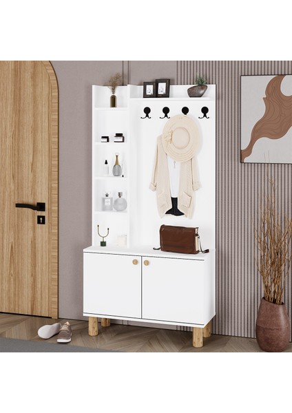 Evin-1 Bohem Ayaklı Ayakkabılık Portmanto Vestiyer EVN01