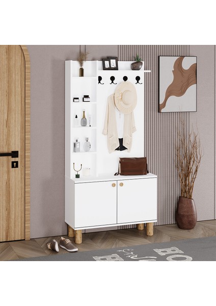 Evin-1 Bohem Ayaklı Ayakkabılık Portmanto Vestiyer EVN01 modelleri