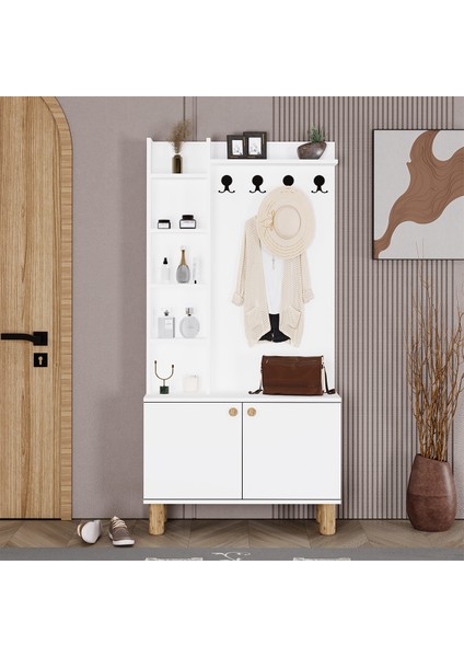 Evin-1 Bohem Ayaklı Ayakkabılık Portmanto Vestiyer EVN01 fiyatları