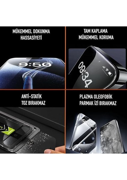 IPHONE12 ve iPhone 12 Pro Uyumlu Ultra Clear Hd Temperli Cam, Easy Fix Kolay Kurulum Serisi Yüksek Kaliteli Ekran Koruyucu