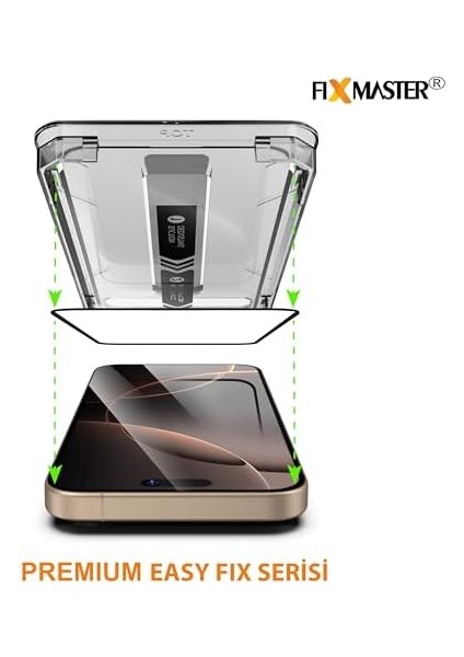 iPhone 14 Pro Max Ile Uyumlu Ultra Clear Hd Temperli Cam, Easy Fix Kolay Kurulum Serisi Yüksek Kaliteli Ekran Koruyucu