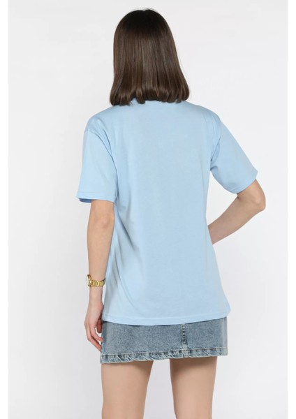 Baskılı Taşlı Kadın Tişört P-00016692 modelleri