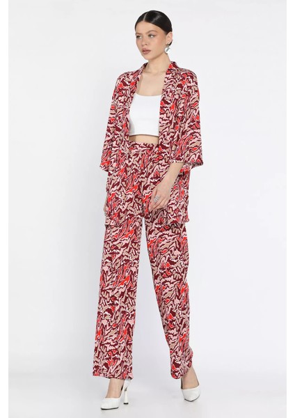 Kadın Desenli Kimono Pantolon Ikili Takım P-00016689 fiyatları