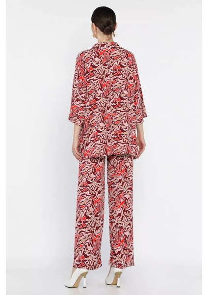 Kadın Desenli Kimono Pantolon Ikili Takım P-00016689 modelleri