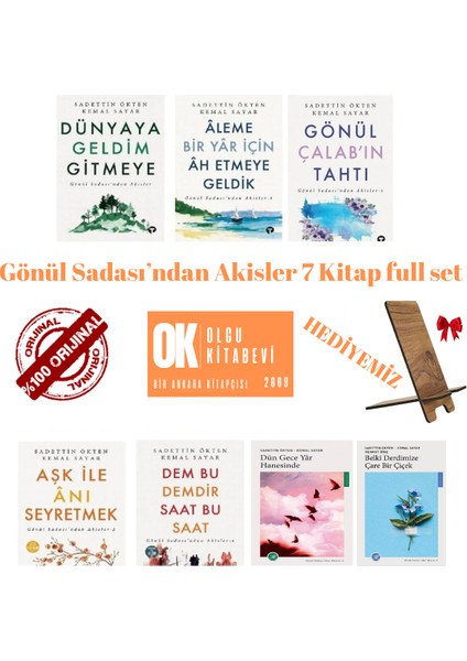 Gönül Sadası’ndan Akisler 7 Kitap Tam Set / Sadettin Ökten , Kemal Sayar ( Telefon Tutucu Hediyemiz)