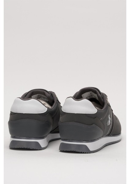 Erkek Günlük Cilt Sneaker Ayakkabı Füme - Beyaz fırsatları
