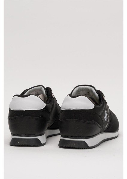 Erkek Günlük Cilt Sneaker Ayakkabı Siyah - Beyaz
