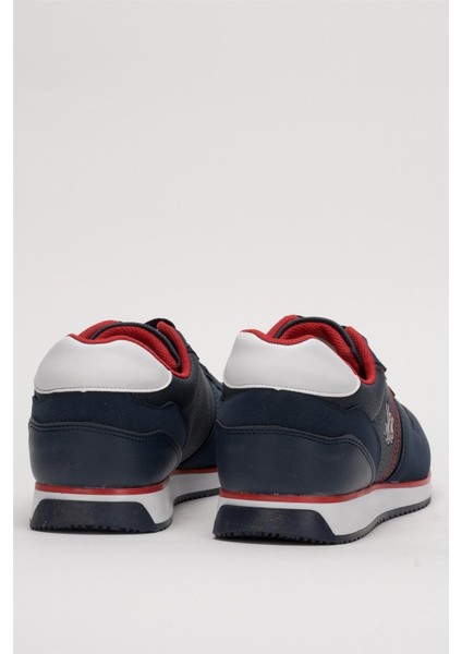 Erkek Günlük Cilt Sneaker Ayakkabı Lacivert - Beyaz fırsatları