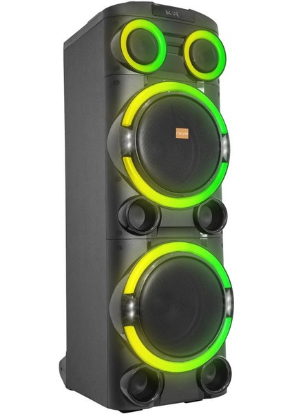 Bykalite MD-104KP 200W 12V 14000MAH Bataryalı Siyah 1 Uhf Uv Mikrofonlu Usb/bt/tf/tws/aux Rgb 220V Kablolu Gitar Girişli P