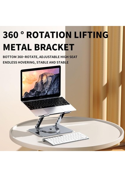 ZR-514 Alüminyum Katlanabilir 360 Derece Dönen Taşınabilir Laptop Standı