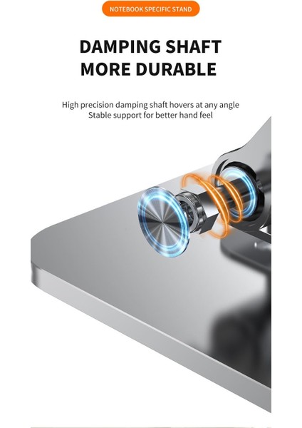 ZR-514 Alüminyum Katlanabilir 360 Derece Dönen Taşınabilir Laptop Standı