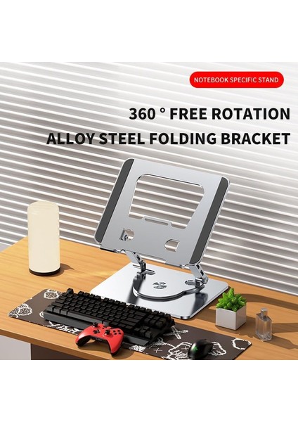 ZR-514 Alüminyum Katlanabilir 360 Derece Dönen Taşınabilir Laptop Standı