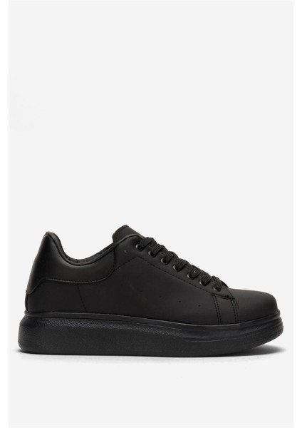 Unisex Yüksek Taban Günlük Spor Sneaker Ayakkabı Siyah