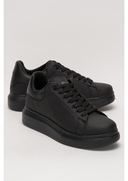 Unisex Yüksek Taban Günlük Spor Sneaker Ayakkabı Siyah