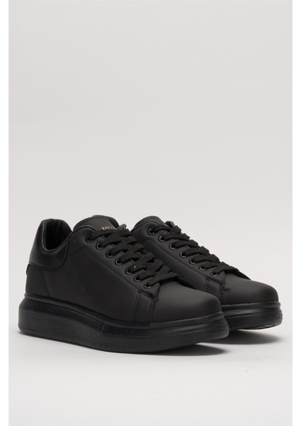 Unisex Yüksek Taban Günlük Spor Sneaker Ayakkabı Siyah