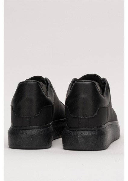 Unisex Yüksek Taban Günlük Spor Sneaker Ayakkabı Siyah