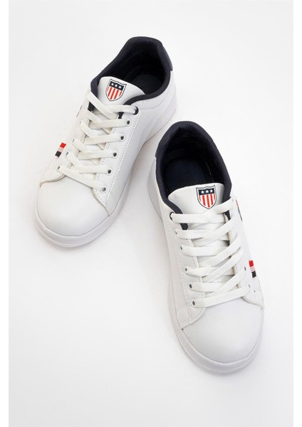 Unisex Sneakers Günlük Spor Ayakkabı BEYAZ-LACİVERT indirimleri