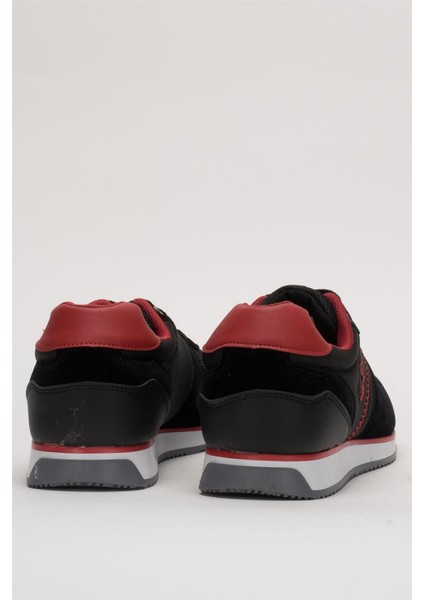 Erkek Günlük Casual Sneaker Ayakkabı Siyah-Kırmızı Leona fırsatları
